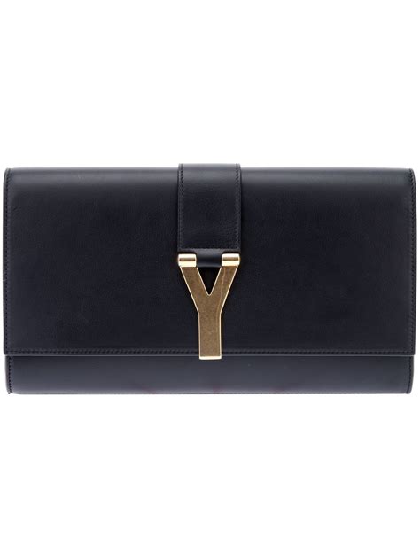 all black ysl clutch|farfetch ysl clutch.